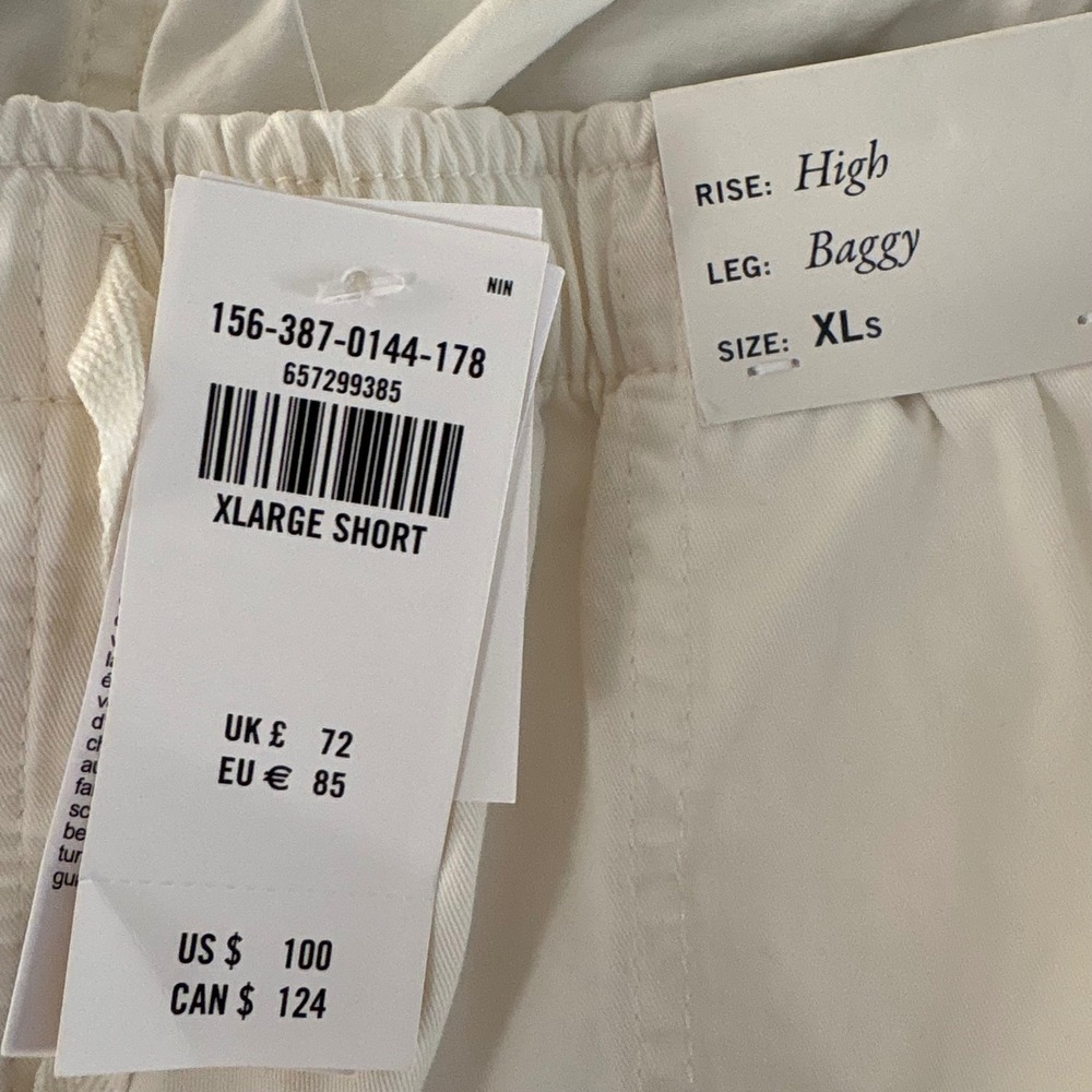 Abercrombie Fitch Women Baggy Cargo Pants High Rise XL Pull On Coastal NWT - Picture 3 of 8